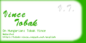 vince tobak business card